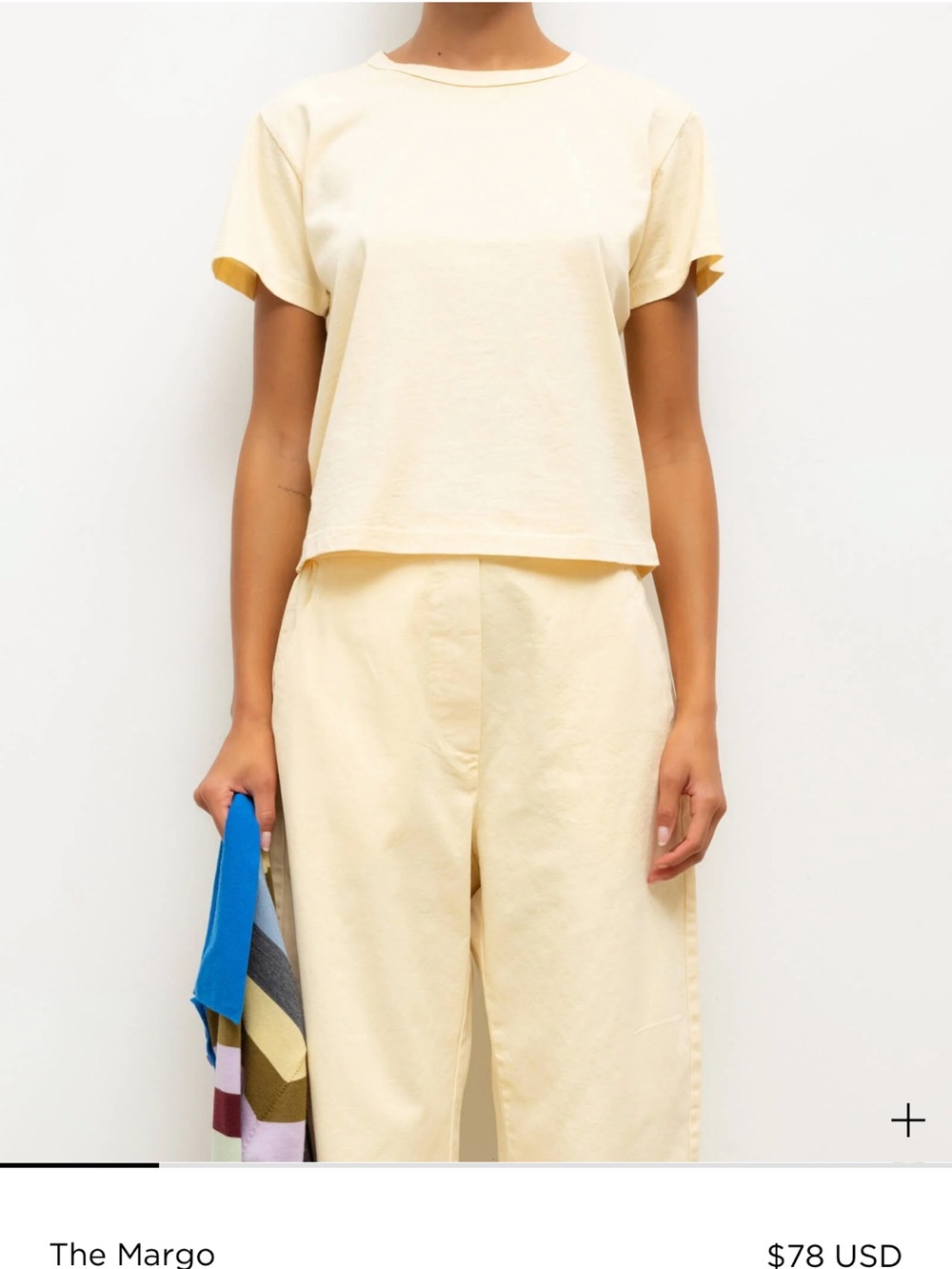LESET Margo tee in butter size small